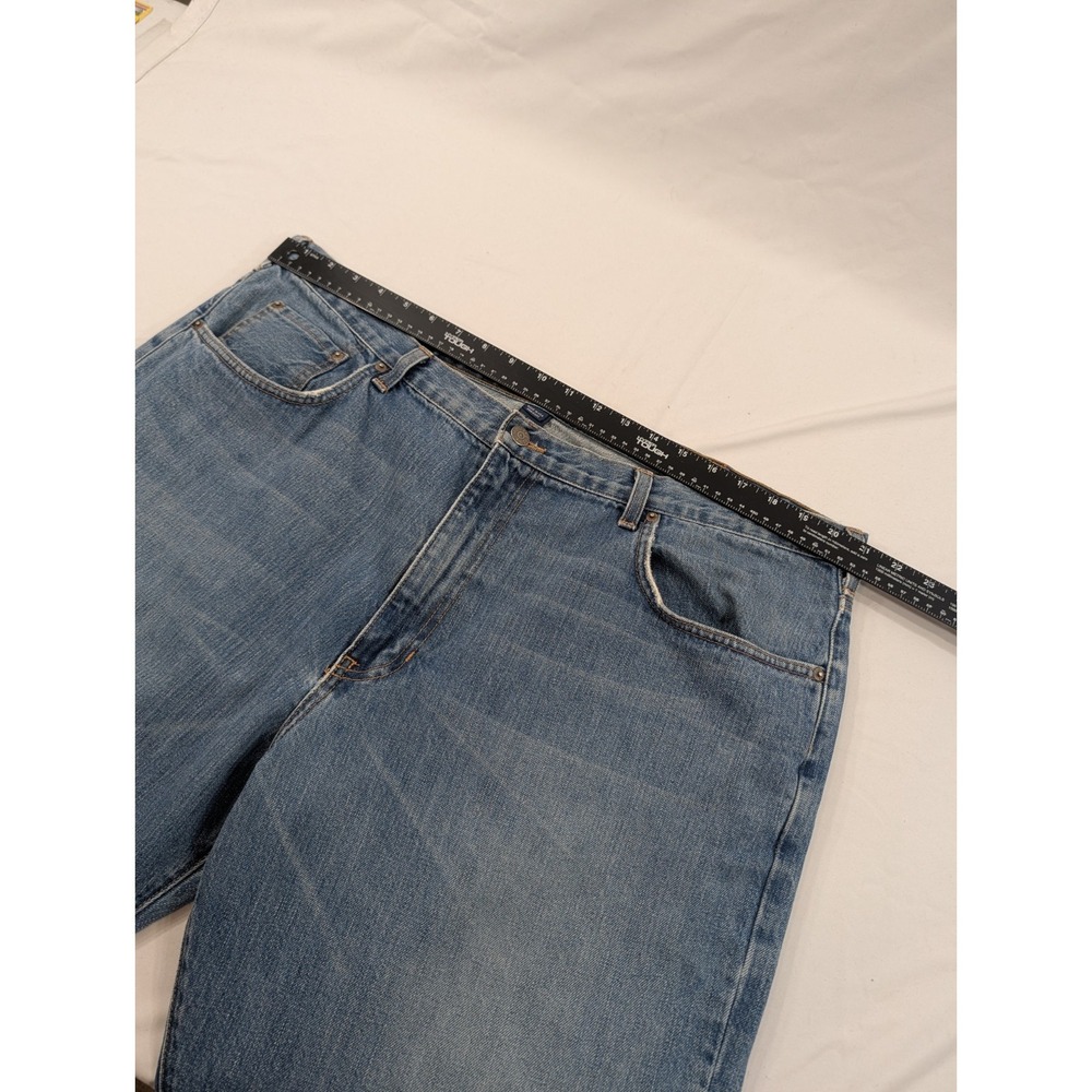 Vintage Polo Ralph Lauren Mens Jeans 42x32" in Straight Leg USA Made Medium Blue - Picture 7 of 11